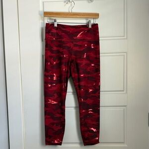 Athleta Red Camo Leggings